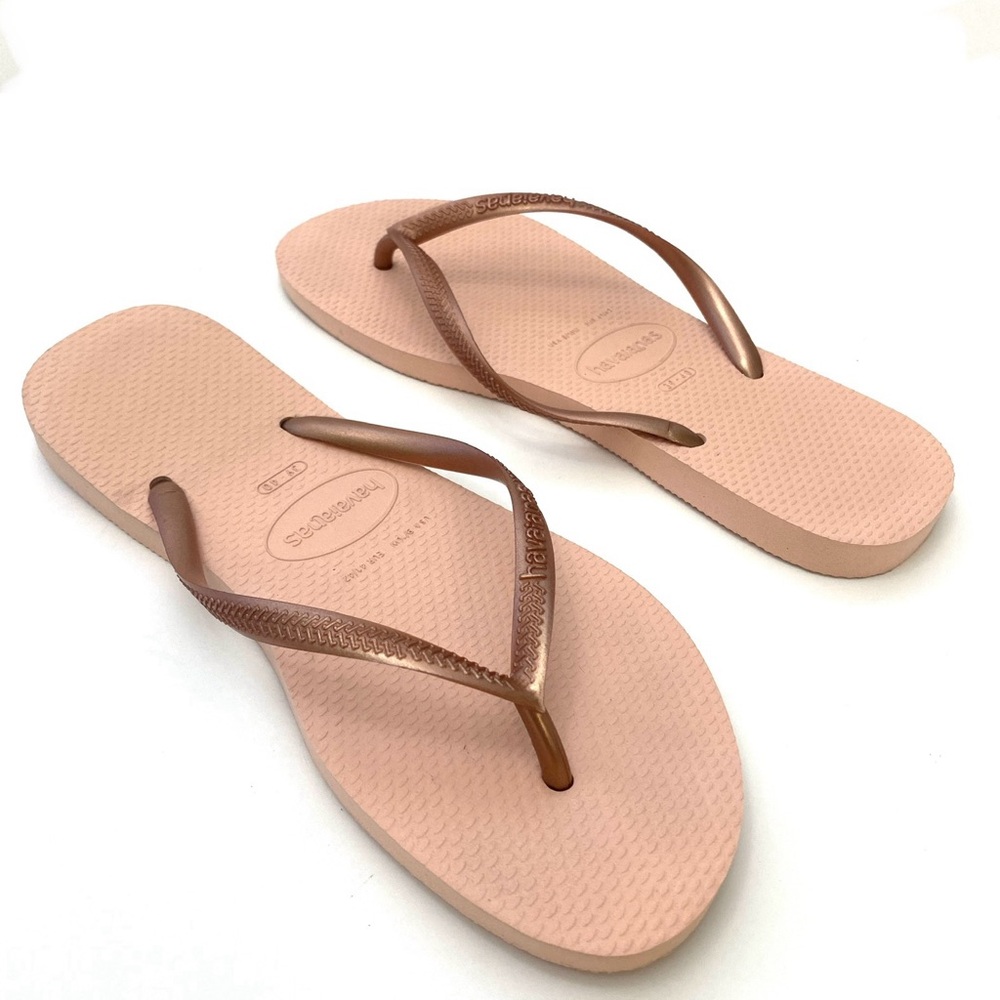 Havaianas Women’s Ballet Rose Iconic Slim Strap Open Toe Flip Flops